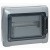 Coffret Plexo 12 modules avec embouts à perf. directe - IP 65 - IK 09 - Gris