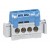 Bornier de répartition IP 2X - neutre - 4 connexion 1,5 à 16 mm² -bleu- L 47 mm