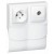 Cadre app. saillie 2 postes - pose le long des plinthes DLPlus ép. 20 - blanc