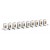 Barrette 10 bornes séparables - cap 2x25 mm² - pas 21,5 mm