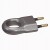 Fiche 2P - 6 A - plastique - anneau extraction - aluminium 