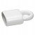 Prolongateur 2P - 6 A - plastique - anneau extraction - blanc