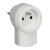 Fiche double fonction - 250 V~ - 16 A avec 2P+T 16 A - blanc
