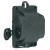 Bloc multiprise caoutchouc - 4x2P+T - 16 A - anneau de suspension - noir