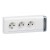 Bloc multiprise fixable - 3x2P+T - sans cordon - L. 208 mm