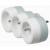 Fiche multiprise - 2P+T - 16 A - caoutchouc - 2 sorties frontales - blanc