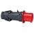 Fiche droite Hypra - IP44 - 63 A - 380/415 V~ - 3P+T - plast