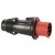 Fiche droite Hypra - IP44 - 63 A - 380/415 V~ - 3P+T - caoutchouc