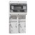 Embase P17 - recevant plastron 280x125 - rail 12 modules - 6 socles 16 A