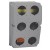 Coffret à composer Hypra - pour 6 socles prises 16-32A - prépercé rail interieur