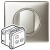Prise triple RJ 45 STP multimédia Céliane - pour réseau Optimum auto