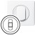 Enjoliveur Céliane - prise HP simple - blanc