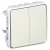 Double poussoir NO+NF Prog Plexo composable blanc - 10 A
