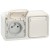 Prises 2x2P+T horizontal précâblées Prog Plexo composable blanc - 16 A - 250 V