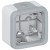 Boîtier à embouts Prog Plexo composable - 1 poste - gris