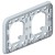 Support plaque - pour encastré Prog Plexo composable gris - 2 postes horiz
