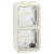 Boîtier à embouts Prog Plexo composable blanc - 2 postes verticaux
