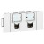 Prise double RJ 45 Mosaic - goulotte clippage direct - Cat.6 FTP 3 modules LCS²