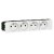 Prise pour goulotte clippage direct Mosaic - 4x2P+T - 8 modules - blanc