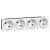Prise multi supports Mosaic - 4x2P+T à 45° - bornes auto - 8 modules - blanc