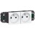 Prise Mosaic pour goulottes DLP- 2x2P+T - bornes auto