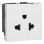 Prise Mosaic - Euro-US - 2P+T - 2 modules - blanc