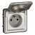 Prise std Français 2P+T à volet IP 55 - 16 A - 250 V - Prog Soliroc - IK10