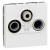 PriseTV/FM/SAT Mosaic - 2 modules - blanc