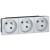Prise multi supports Mosaic - 3x2P+T à 45° - bornes auto - 6 modules - aluminium 