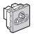 PriseTV/FM/SAT Mosaic - 2 modules - aluminium 