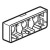 Cadre Mosaic - pour support réf. 802 53 - prof 40 mm - 6/8 ou 3x2 modules horiz