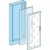 Porte pleine pour coffret ou armoire 27 modules
