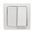 Double va-et-vient appareillage saillie complet - blanc