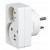 Adaptateur 2P+T - brancht 1 fiche 16 A + 1 fiche 20 A sur 1 socle 32 A (étiq)