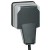 Prise 2P+T à volet IP66 - 16 A - 250 V~ - Plexo 66 composable gris IP66/IK08