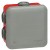 Boîte carrée 80x80x45 étanche Plexo gris/rouge - embout (7) -IP55/IK07- 960°C
