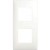 Plaque 2 postes espace evoution blanc