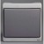 Bouton-poussoir - gris - encastré - IP44 IK08