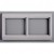 Cadre 2 postes horizont. pour appareil. encastré - entraxe 71mm - gris