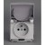 Prise de courant 2P+T NF - gris - composable encastré - IP44 IK08