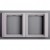 Cadre 2 postes verticaux pour appareil. encastré - entraxe 71mm - gris 