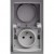 Prise de courant 2P+T NF - gris - en saillie - IK07 IP55 