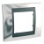 Plaque 2M simple Chrome brillant Graphite