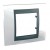 Plaque 2M simple Blanc techno Graphite