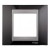 Plaque de finition 1 poste 2M Noir Rhodium Graphite