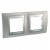 Plaque 4M double horizontal Nickel mat Aluminium