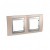 Plaque 4M double horizontal Cuivre d'onyx Aluminium
