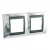 Plaque 4M double horizontal Chrome brillant Graphite