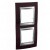 Plaque 4M double vertical Wengé Aluminium