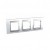 Plaque 6M triple horizontal Blanc techno Aluminium